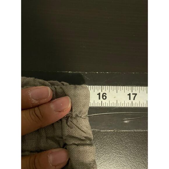 Tera Bora Linen Pants Womens Small Elastic Waist Drawstring Wide Leg Lagenlook - Picture 5 of 9